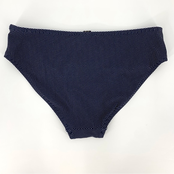 Nip Tuck NWT Navy with White Polka Dots Mid Rise Full Coverage Bikini Bottoms, 6 - Picture 4 of 15